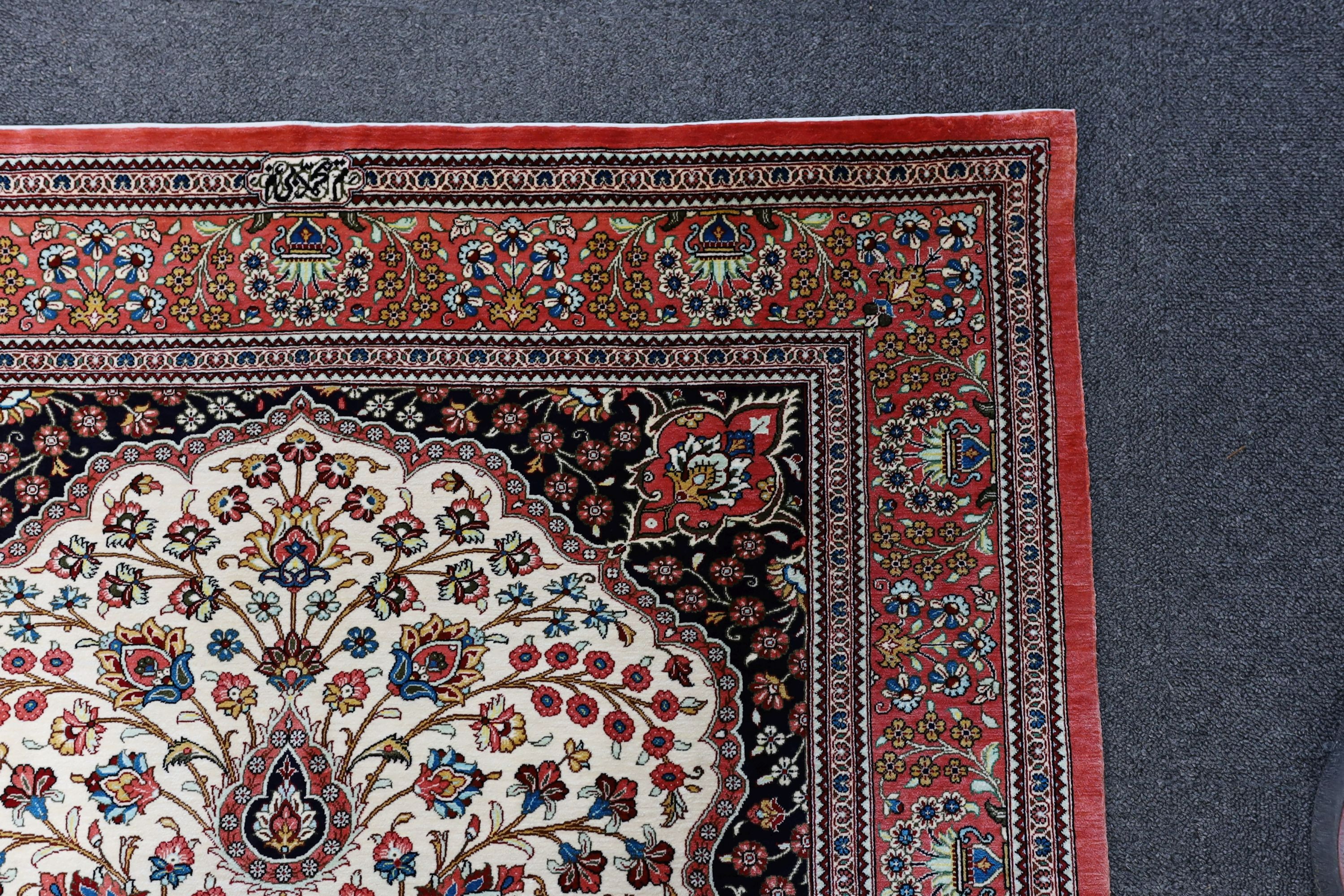 Two North West Persian part silk rugs, larger 150 x 103cm